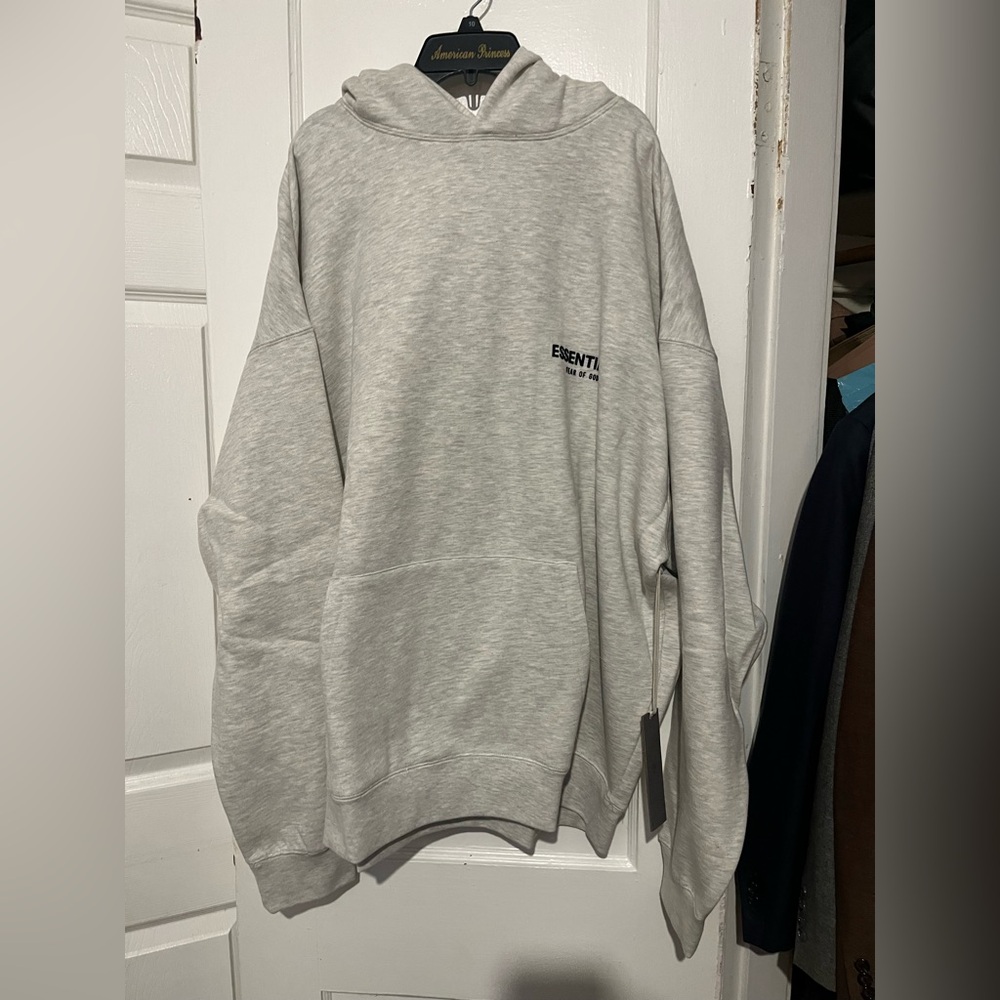Brand new 2XL essential fear of god pullover hoodie oatmeal color wave